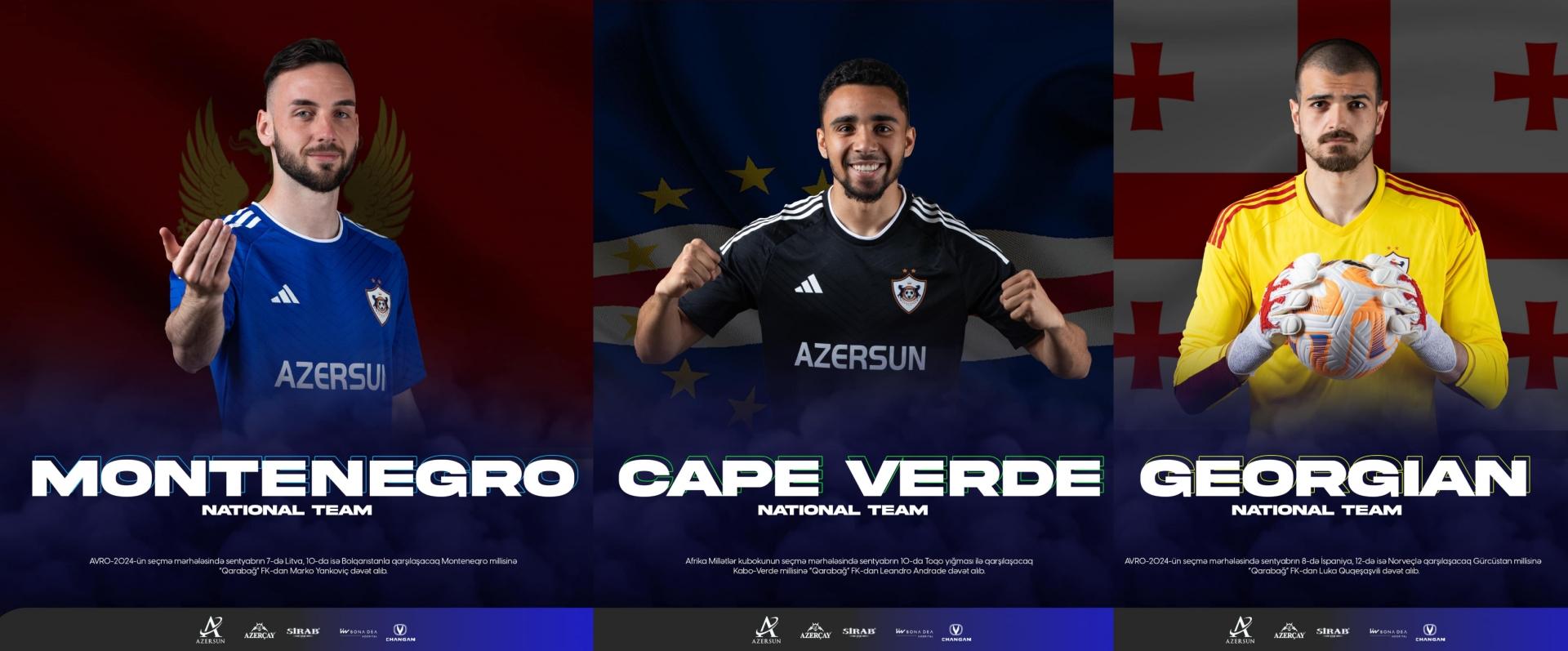 “Qarabağ”ın üç legionerinə millidən dəvət gəldi