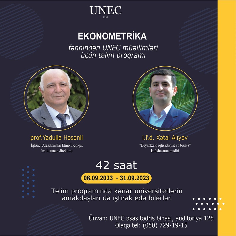 UNEC-də müəllimlər üçün təlimlər keçirilir