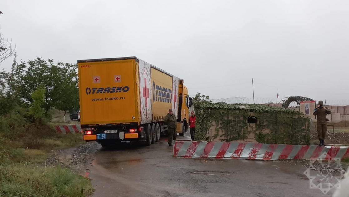 Rusiyanın yükü Ağdamdan Xankəndiyə yola düşdü - FOTO