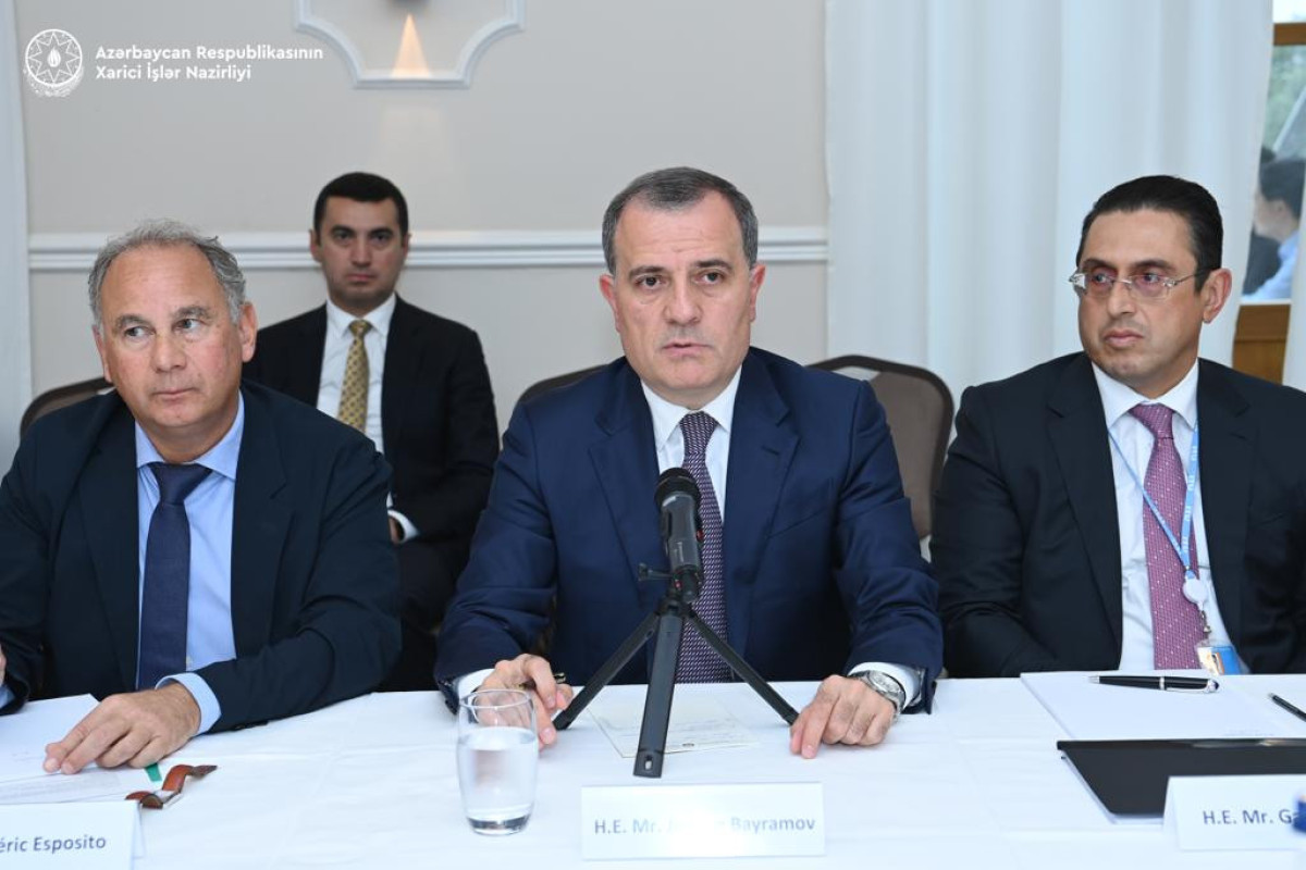 Ceyhun Bayramov dəyirmi masa müzakirələrində iştirak etdi