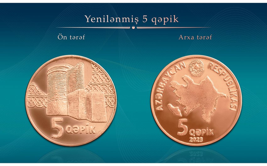 Yeni 5 qəpik tədavülə buraxıldı