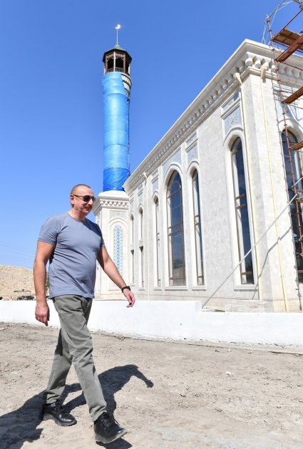 Zəngilan məscidinin inşası yekunlaşır - Prezident
