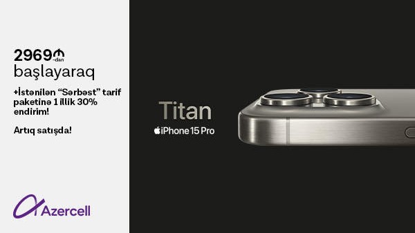 “Azercell Telekom” yeni iPhone 15 smartfonlarını rəsmi olaraq təqdim edir!