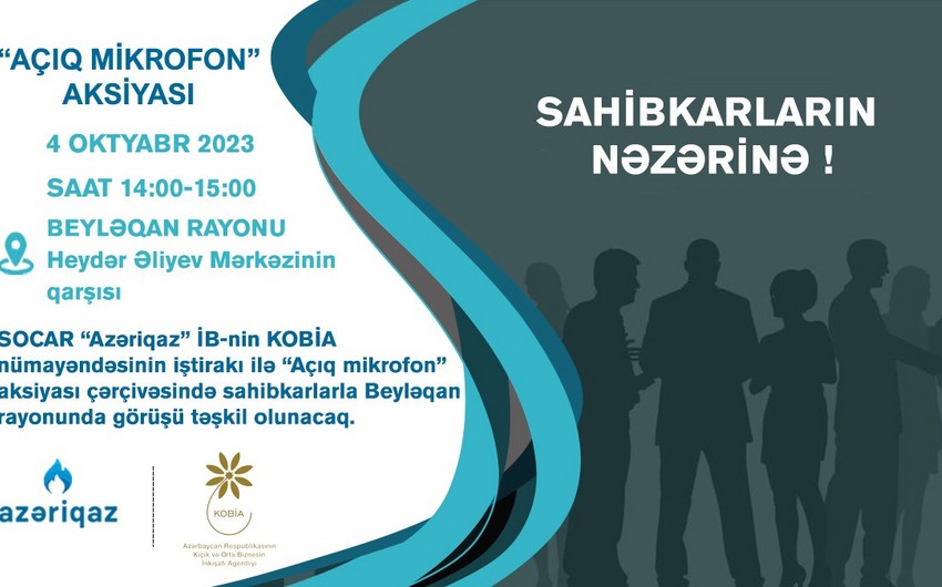 “Azəriqaz” Beyləqanda sahibkarlarla görüş keçirəcək