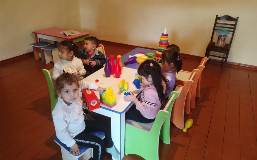 Ermənistanla sərhəddəki bağça 30 ildən sonra istifadəyə verildi - FOTOLAR