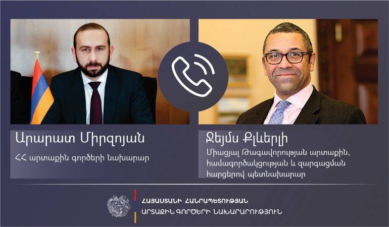 Mirzoyan britaniyalı həmkarı ilə danışıqlar apardı 