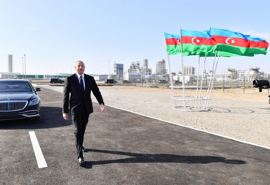 Prezident Sumqayıtda açılış və təməlqoyma mərasimlərində - FOTOLAR