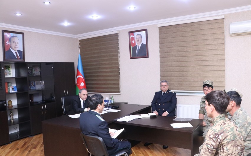 Baş prokuror Xırdalanda vətəndaşları qəbul edib - FOTOLAR