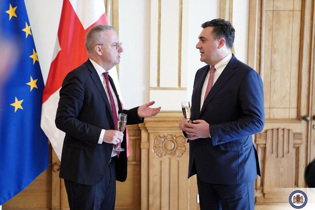 Darçiaşvili Aİ rəsmilərini qəbul etdi - FOTOLAR