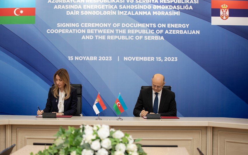 Azərbaycan və Serbiya təbii qazla bağlı sənədlər imzalandı