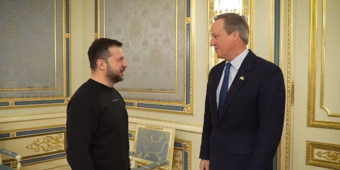 Kameron XİN başçısı kimi ilk səfərini Kiyevə etdi - Zelenski ilə görüşdü