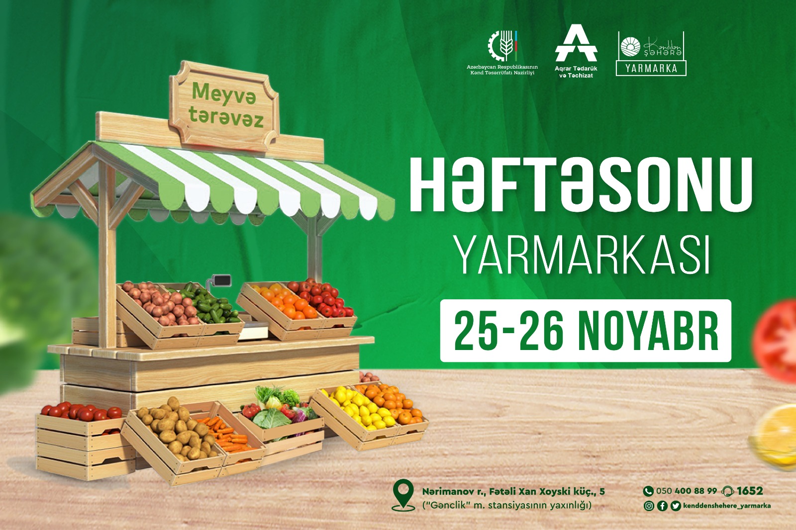“Kənddən Şəhərə” həftəsonu yarmarkaları keçiriləcək