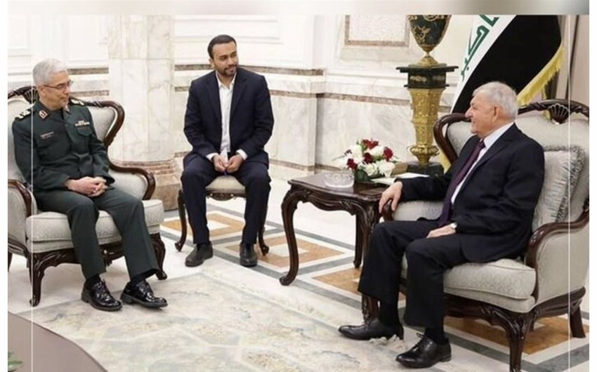 İraq Prezidenti İran Baş Qərargahının rəisi ilə görüşdü