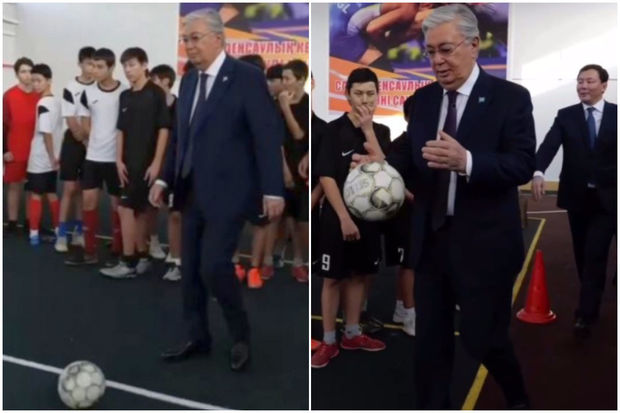 Tokayev qapıya qol vurdu - VİDEO