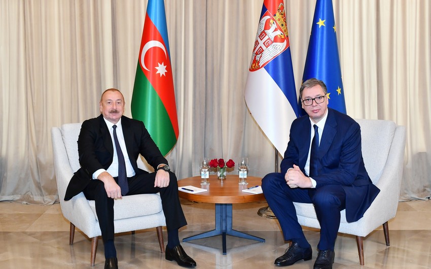 İlham Əliyev Serbiya Prezidenti ilə təkbətək görüşdü