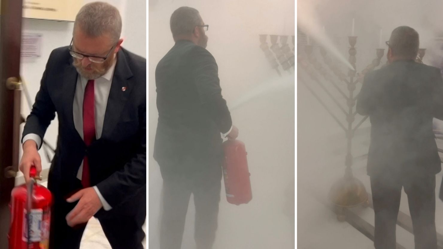 Deputat yəhudilərin şamlarını belə söndürdü - VİDEO