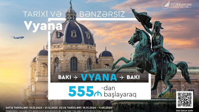 AZAL-dan Bakı-Vyana istiqamətində uçuşlara XÜSUSİ TƏKLİF