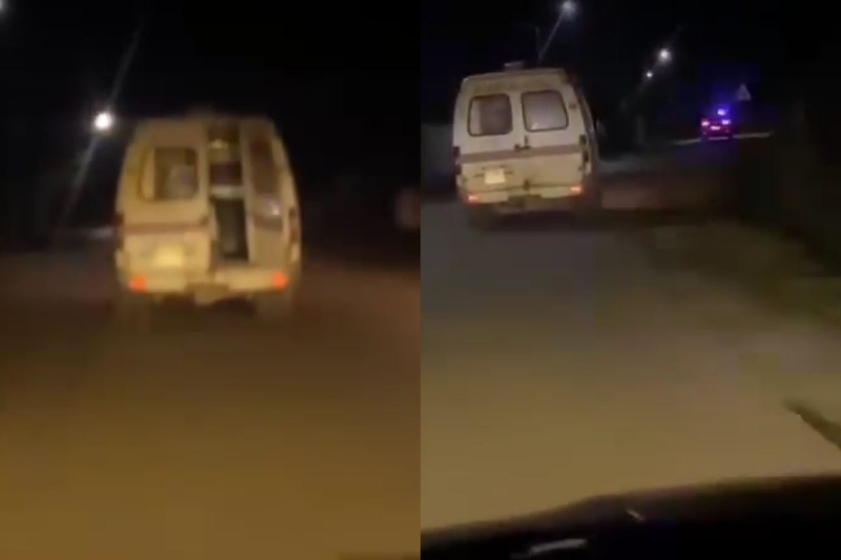 Yardıma ehtiyacı olan təcili yardım maşını - VİDEO
