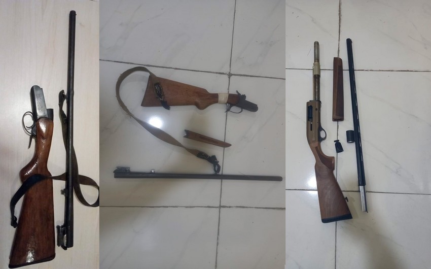 Qanunsuz silahlarını polisə təhvil verdilər 