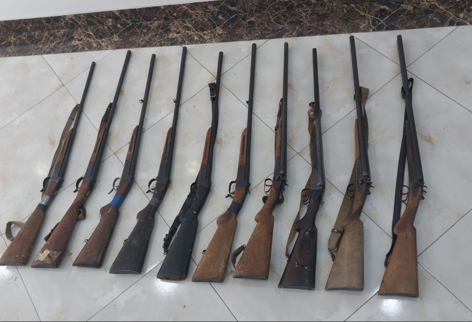Sakinlər qanunsuz saxladıqları odlu silahları təhvil verdi