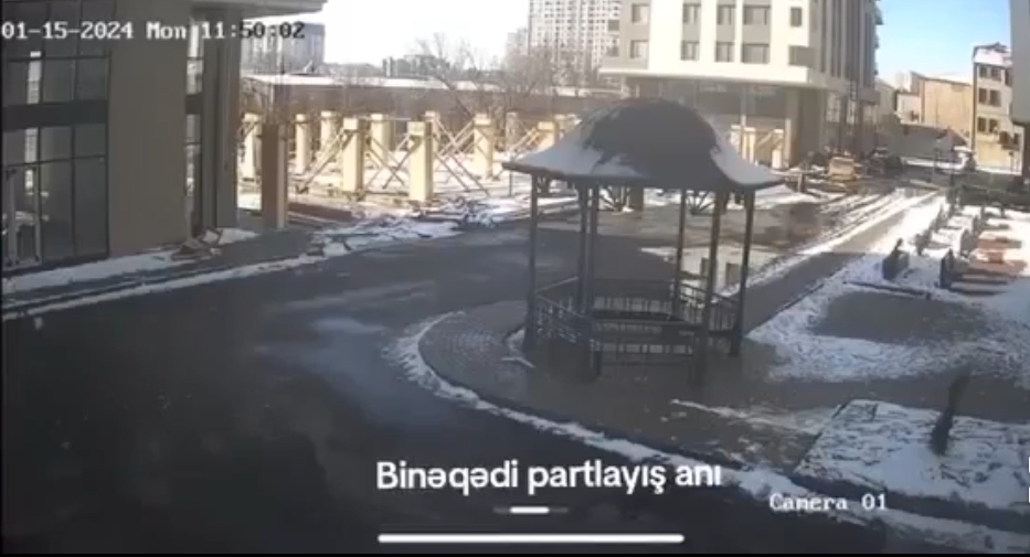Binəqədidə partlayış anı - VİDEO