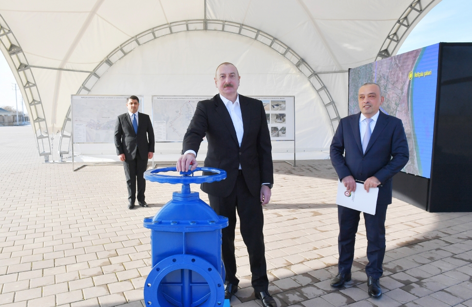 Prezident Neftçalada açılışda iştirak etdi - FOTO