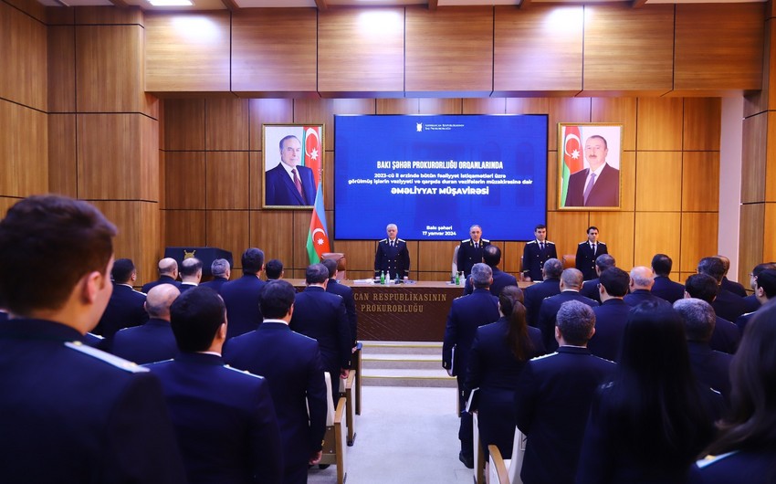Bakı şəhər prokurorluğunda əməliyyat müşavirəsi keçirildi - FOTO