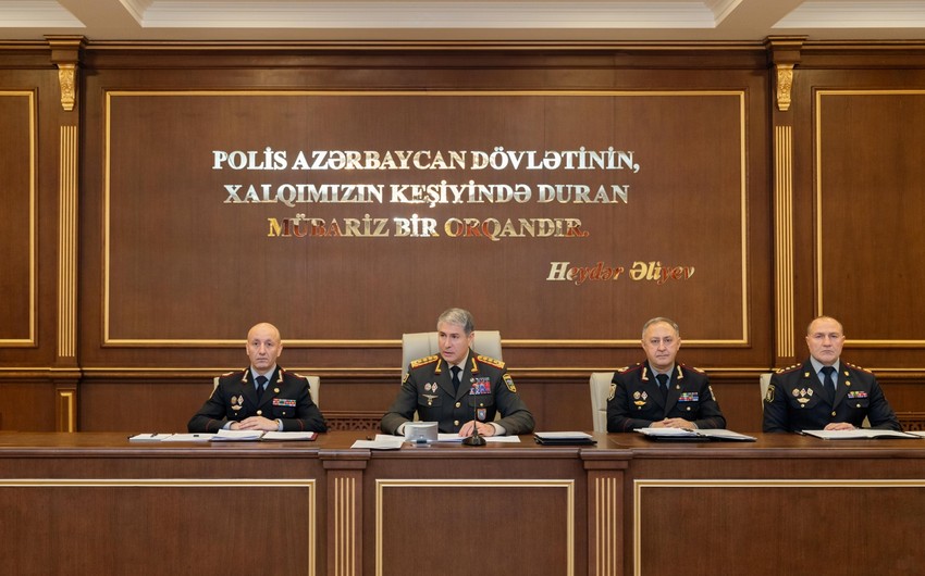 Bakı Şəhər Baş Polis İdarəsində əməliyyat müşavirəsi