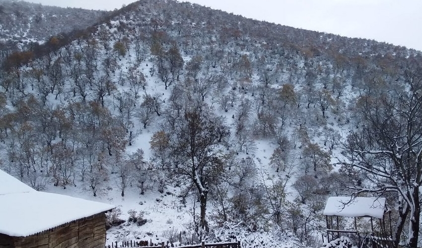 Rayonlara qar yağır, 8 dərəcə şaxta var - Faktiki hava