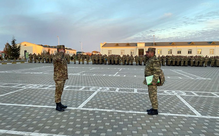 Hərbçilərin döyüşə hazırolma vəziyyəti yoxlanılır - FOTO