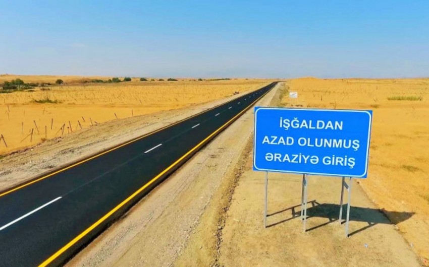 Azad edilmiş ərazilərdə 3 avtomobil yolu yenidən qurulacaq