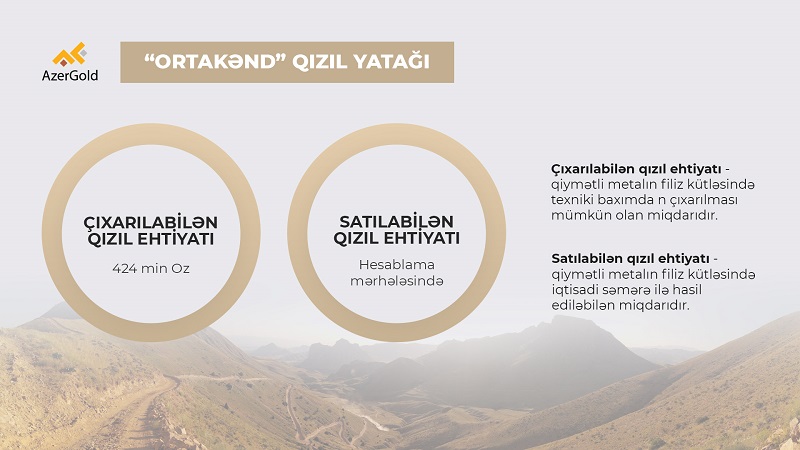 “Ortakənd” qızıl yatağında ilkin geoloji nəticələr müsbətdir