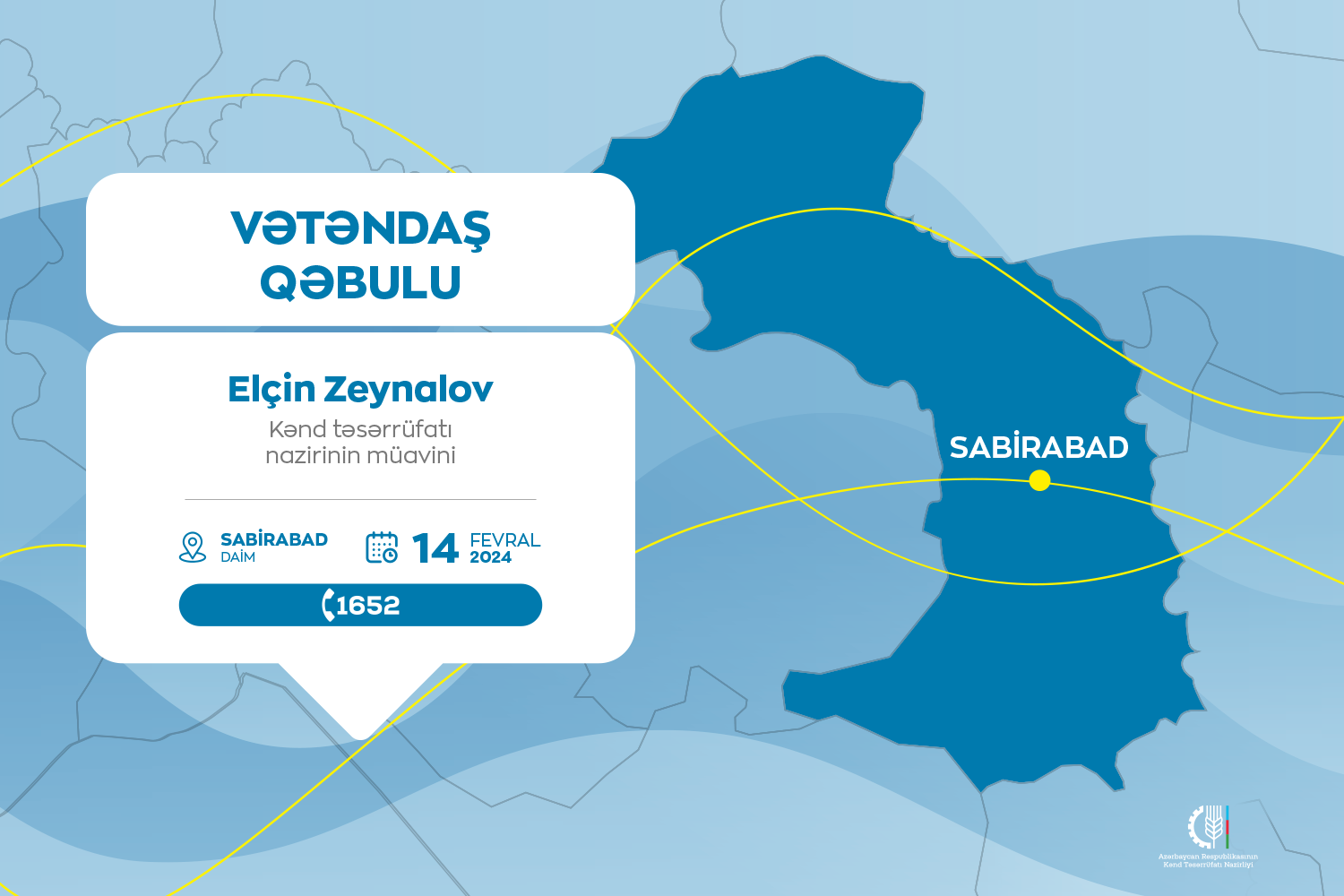Naziri da müavini Sabirabadda vətəndaşları qəbul edəcək