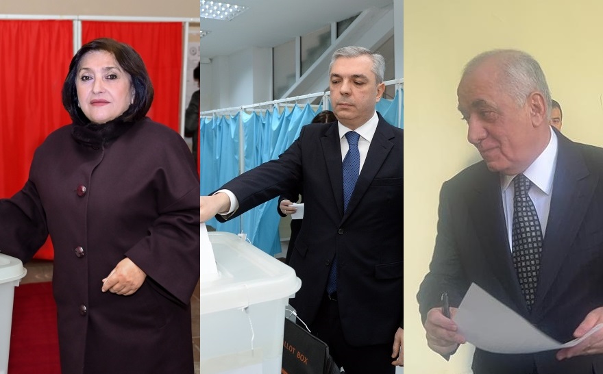 Dövlət və hökumət rəsmiləri səs verir - FOTOLAR (YENİLƏNİR)