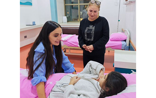 Leyla Əliyeva Uşaq Onkologiya Klinikasında olub - FOTO