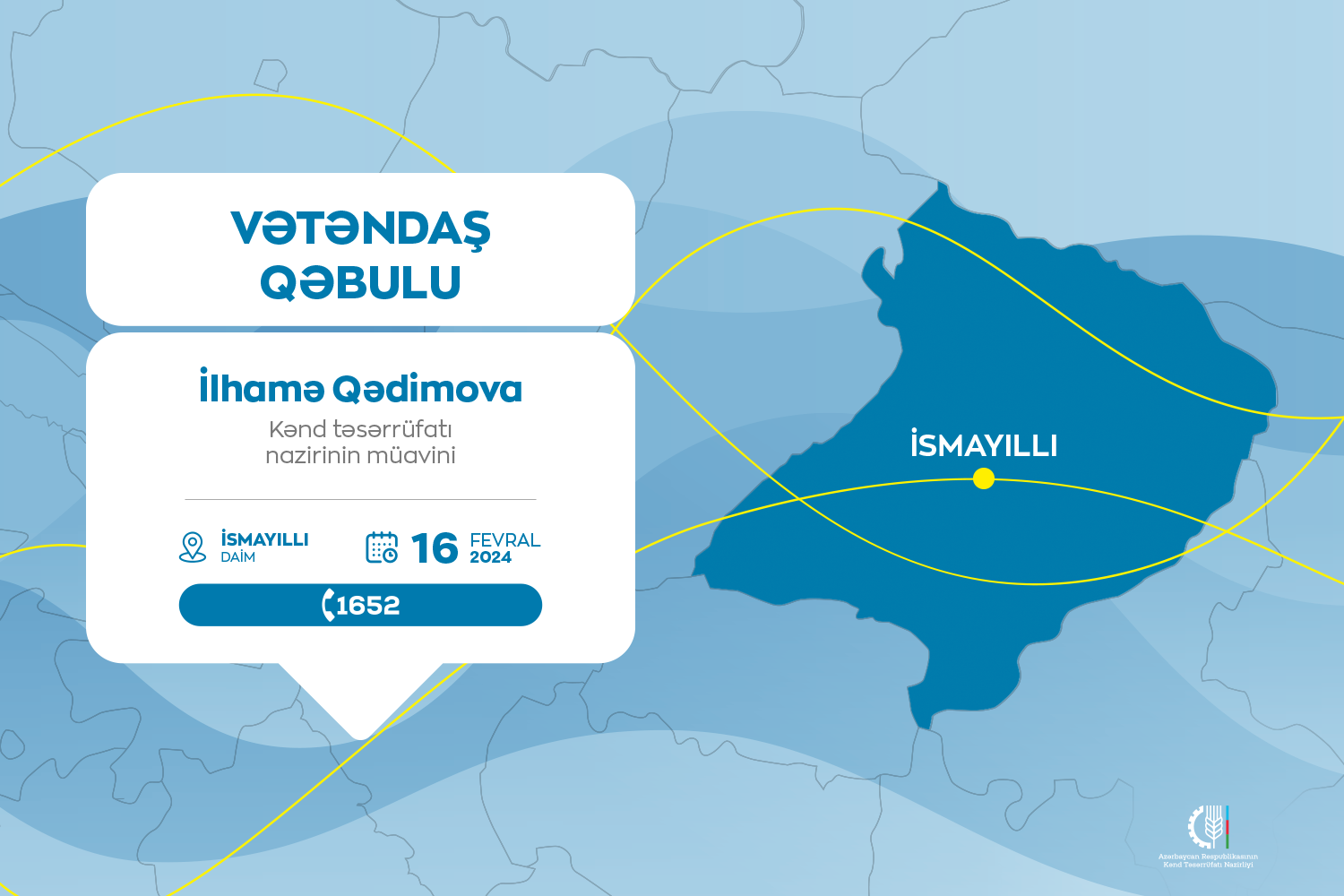 Nazirinin müavini İsmayıllıda vətəndaşları qəbul edəcək