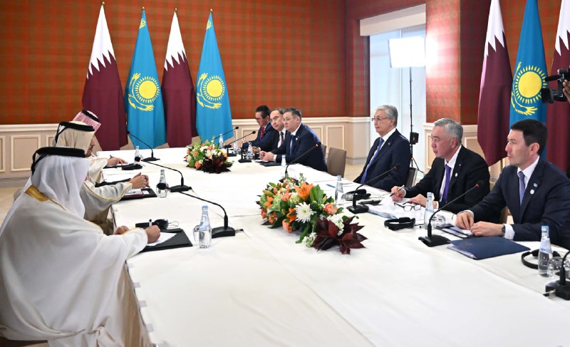 Tokayev Qətər baş naziri ilə danışıqlar apardı