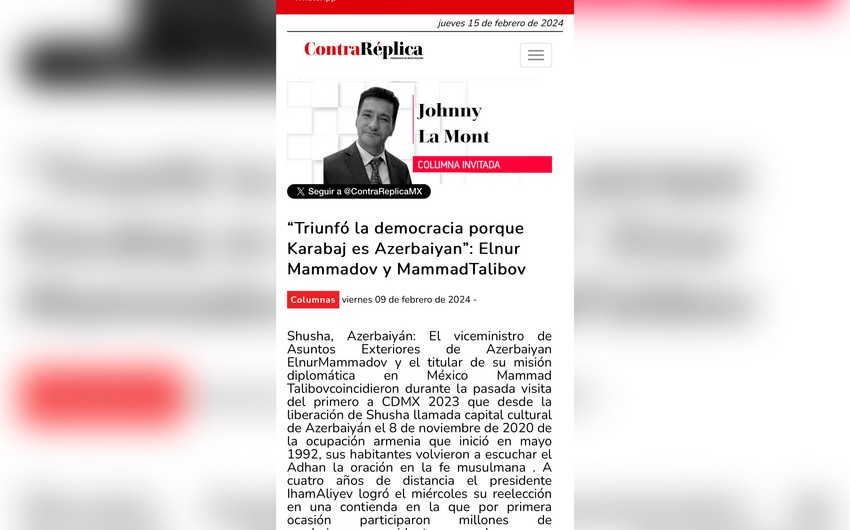 Azərbaycan seçkiləri Meksika mətbuatında