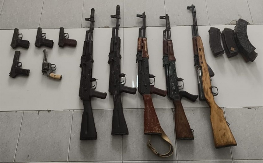 Xankəndidə 7 silah aşkarlandı