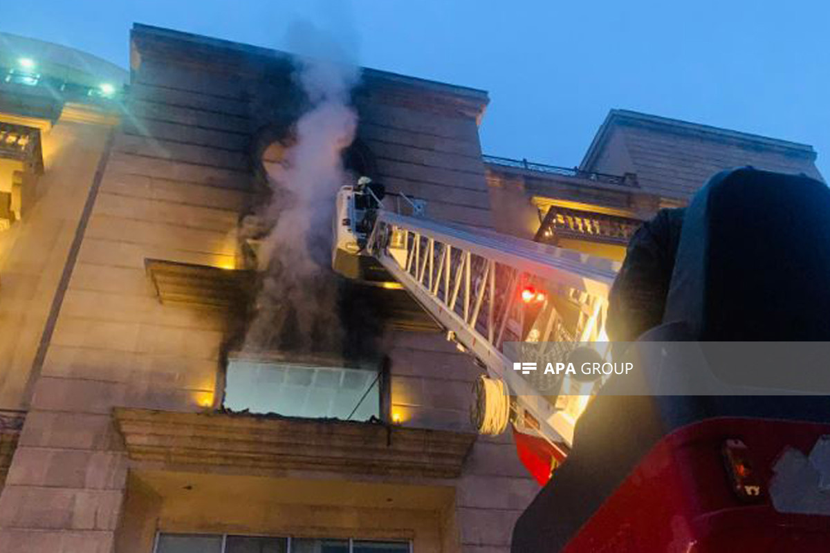 Bakıda hoteldəki yanğın söndürüldü - FOTO