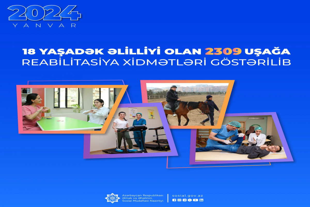 Əlilliyi olan 2300-dən çox uşağa reabilitasiya xidmətləri göstərilib