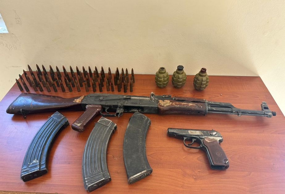 Şabranda silah-sursat tapıldı