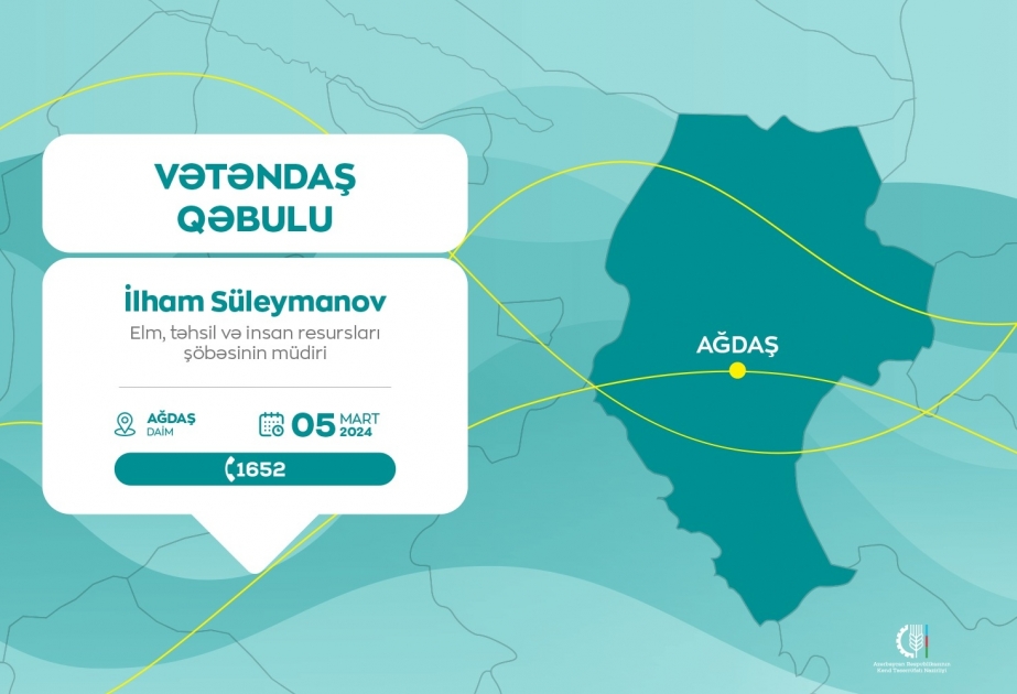 İlham Süleymanov Ağdaşda vətəndaşların müraciətini dinləyəcək