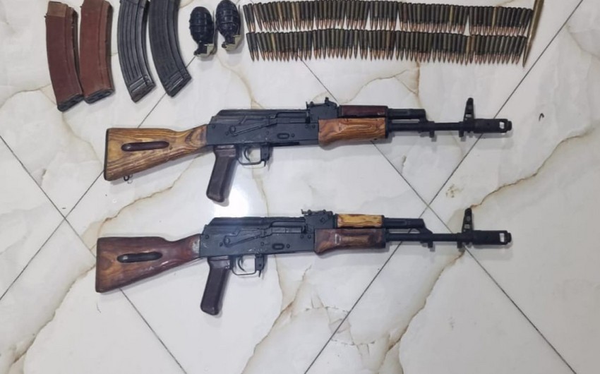 Xankəndidə avtomat və qumbaralar tapıldı