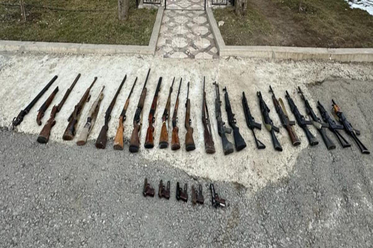 Şuşada xeyli silah aşkarlandı - FOTO