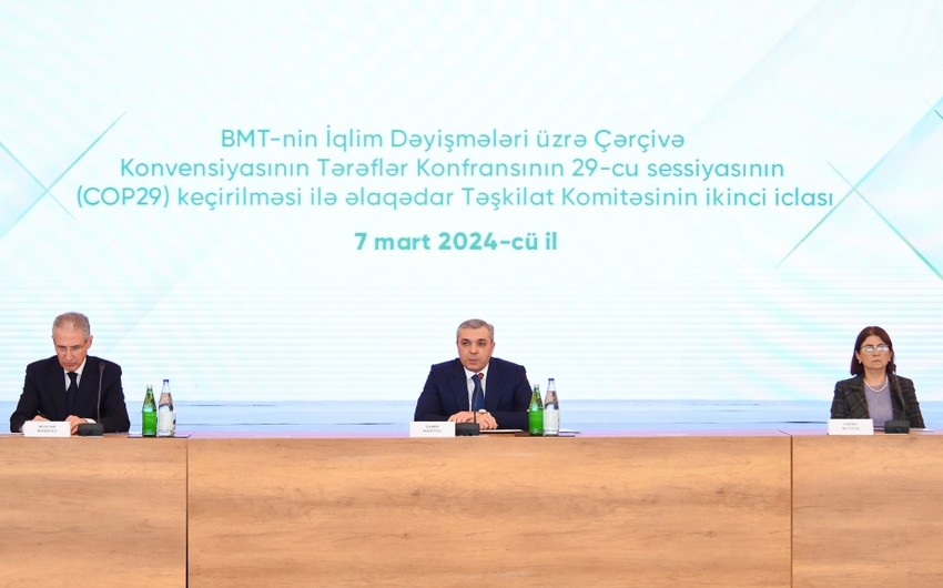 COP29 ilə əlaqədar Təşkilat Komitəsinin ikinci iclası
