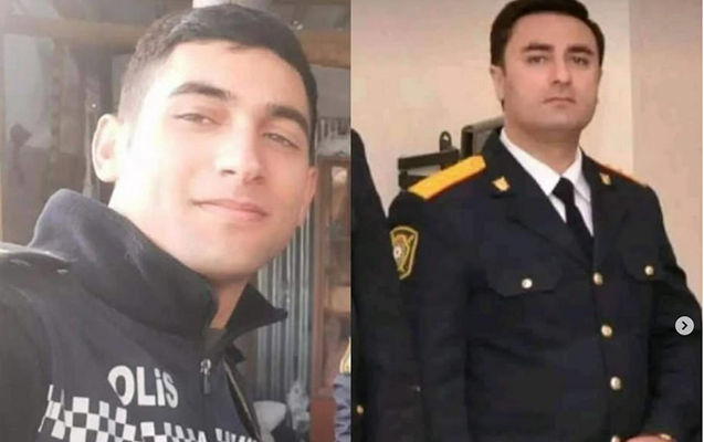 Xankəndidə vəfat edən polislər dəfn olundu - FOTOLAR
