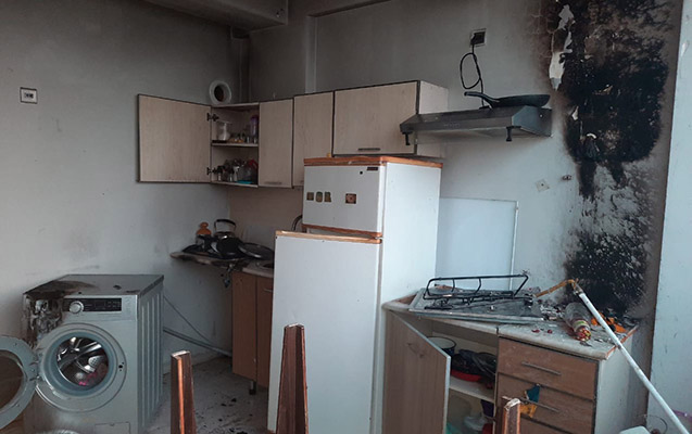 Masazırda evdə PARTLAYIŞ