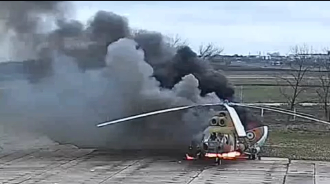 Separatçıların Mi-8 helikopteri belə məhv edildi - VİDEO