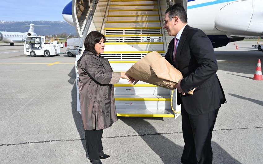 Sahibə Qafarova İsveçrədə səfərdədir